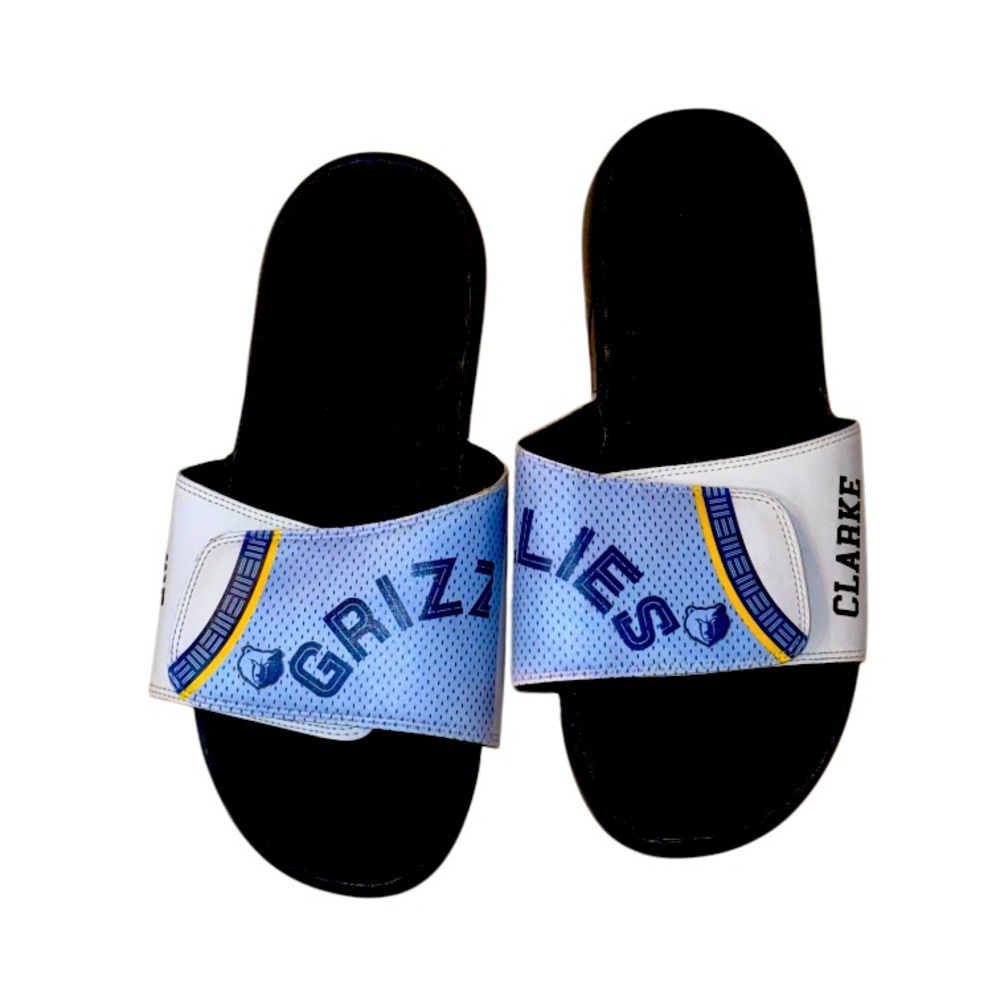 NBA Memphis Grizzlies men’s Griz flip flops #15 Clarke sandals slides size 13